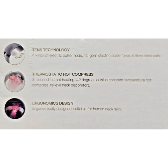 Neck Massager with Heat & Timer – Rechargeable Lithium Battery – Gadgetcore - Picture 6 of 6